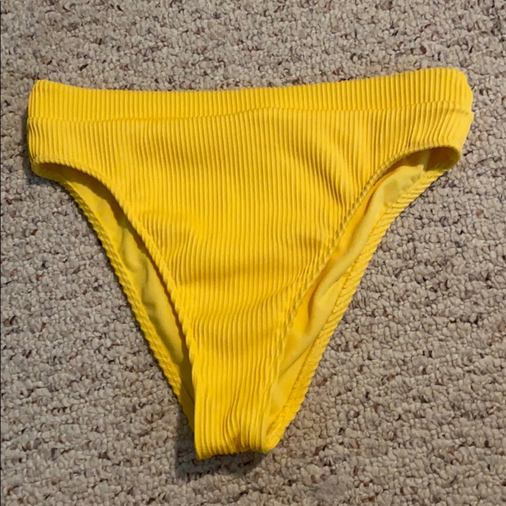 Hollister Ribbed High Leg Bikini Bottoms